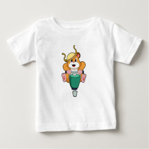 Hamster with Jackhammer Baby T-Shirt