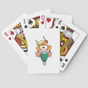 Hamster with Jackhammer Playing Cards