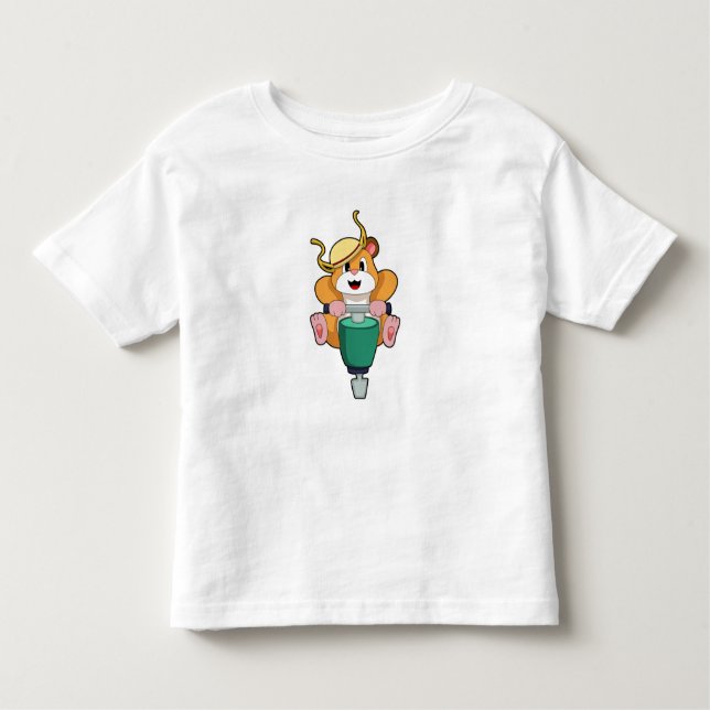 Hamster with Jackhammer Toddler T-Shirt (Front)