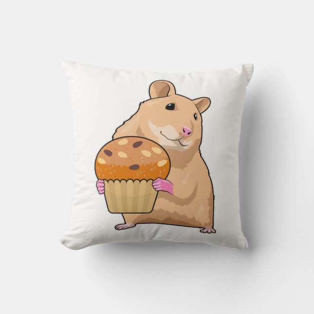 Hamster with Muffin Cushion (Front)