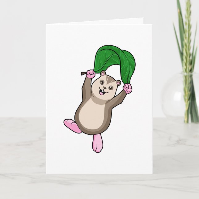 Hamster with Parachute Card (Front)