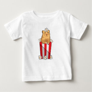 Hamster with Popcorn Baby T-Shirt