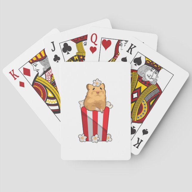 Hamster with Popcorn Playing Cards (Back)