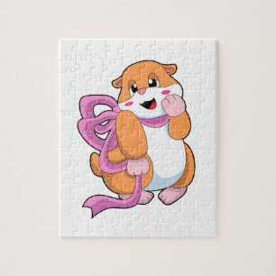 Hamster with Ribbon Jigsaw Puzzle