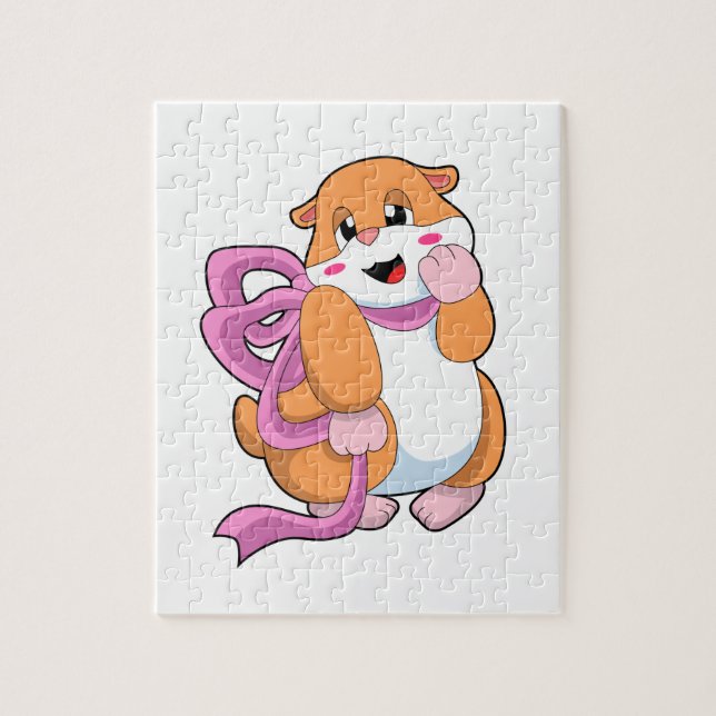 Hamster with Ribbon Jigsaw Puzzle (Vertical)