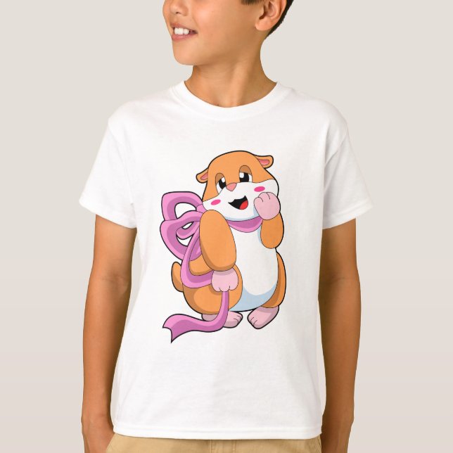 Hamster with Ribbon T-Shirt (Front)