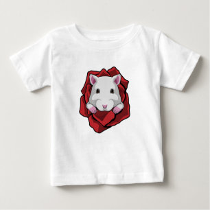 Hamster with Rose Baby T-Shirt