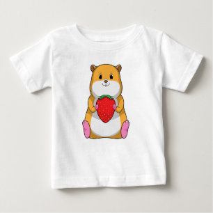 Hamster with Strawberry Baby T-Shirt