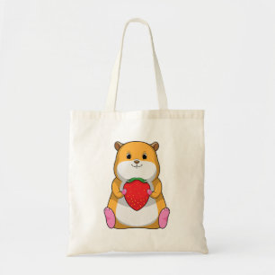 Hamster with Strawberry Tote Bag