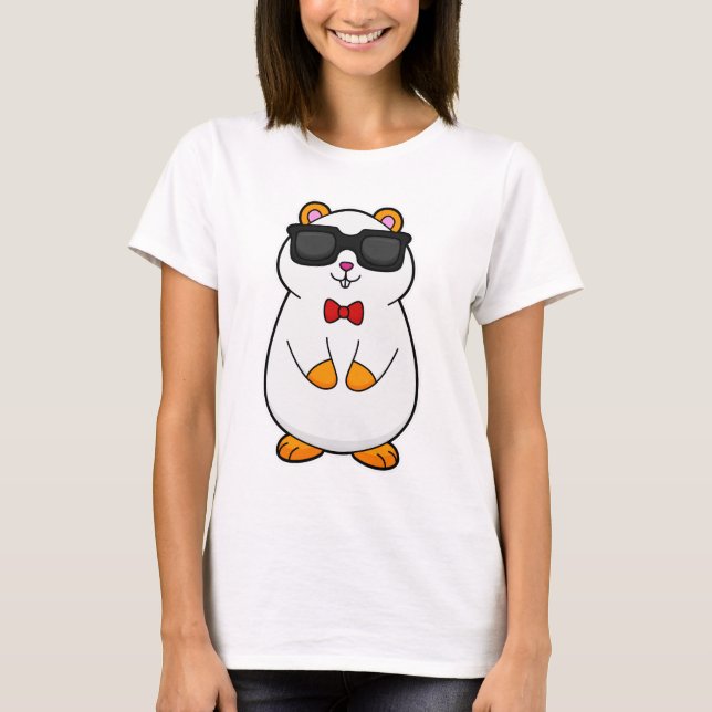 Hamster with Sunglasses & Bow tie T-Shirt (Front)