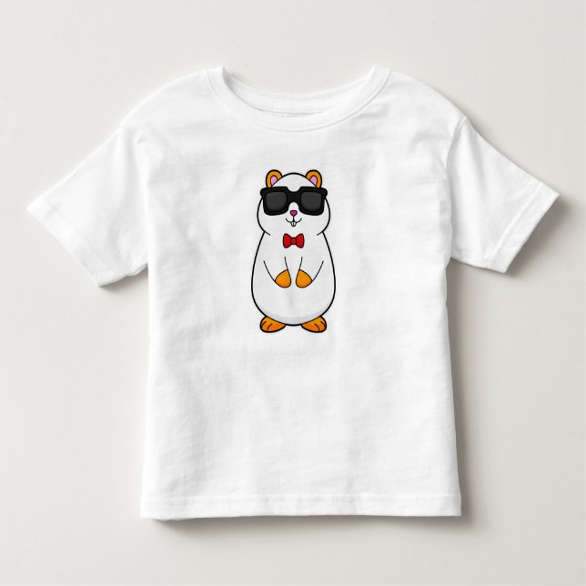 Hamster with Sunglasses & Bow tie Toddler T-Shirt (Front)