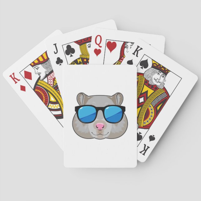 Hamster with Sunglasses Playing Cards (Back)