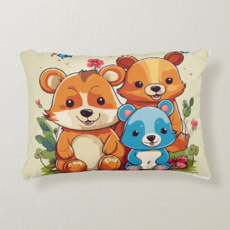 Hamster Workout Crew: Cartoon Cuteness Decorative Cushion