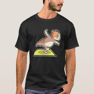 Hamster Yoga Poses Sport Gymnastics Ohm Heartbeat  T-Shirt