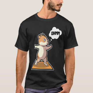 Hamster Yoga Poses Sport Gymnastics Ohm Heartbeat  T-Shirt