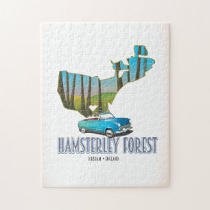 Hamsterley Forest Durham England map Jigsaw Puzzle