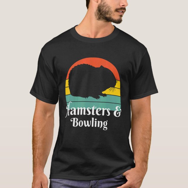 Hamsters And Bowling Bowling Player T-Shirt (Front)
