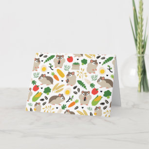 Hamsters And Their Treats Card