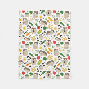 Hamsters And Their Treats Fleece Blanket