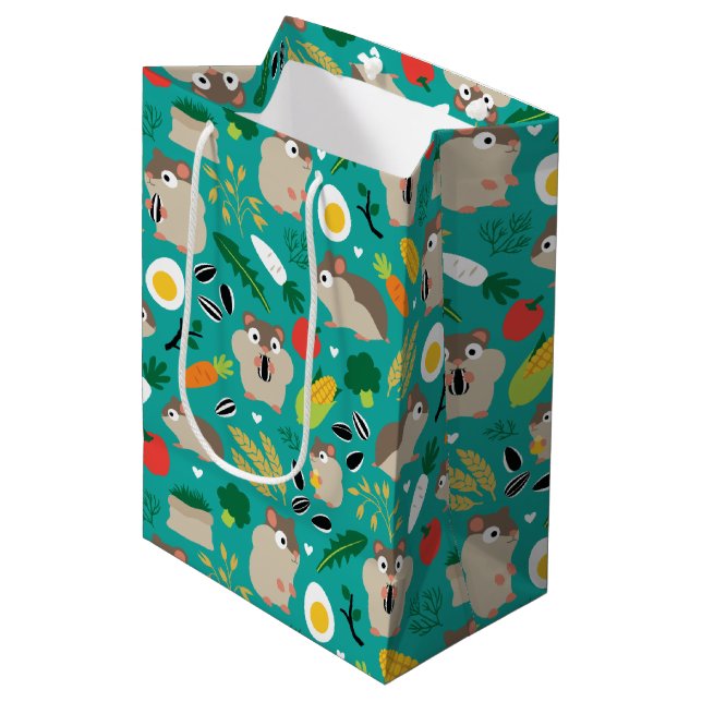 Hamsters And Their Treats Medium Gift Bag (Front Angled)