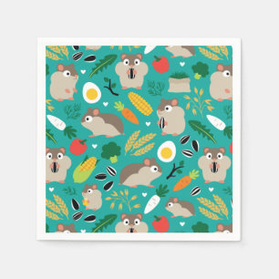 Hamsters And Their Treats Napkin
