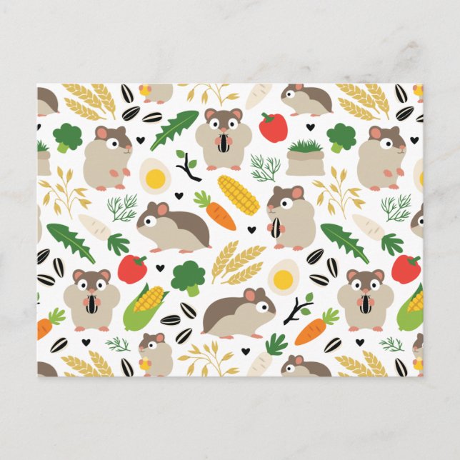 Hamsters And Their Treats Postcard (Front)