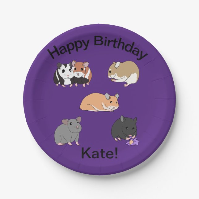 Hamsters Paper Plate (Front)