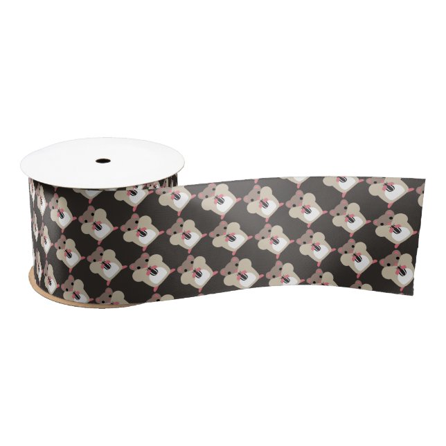 Hamsters seamless pattern satin ribbon (Spool)