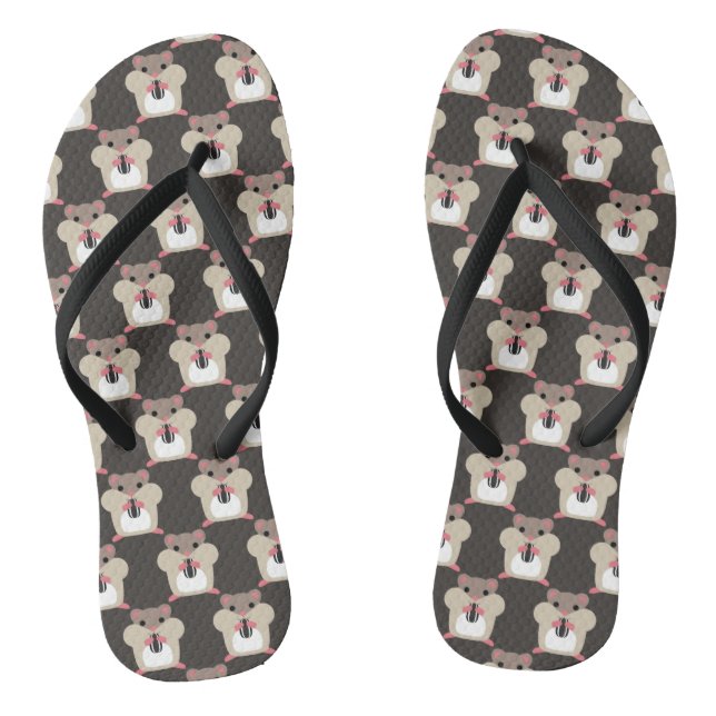 Hamsters seamless pattern thongs (Footbed)
