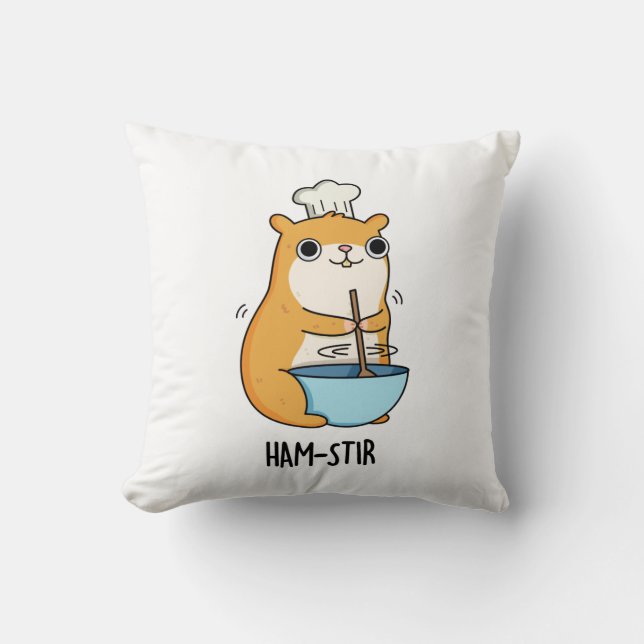 Hamstir Funny Hamster Pun  Cushion (Front)