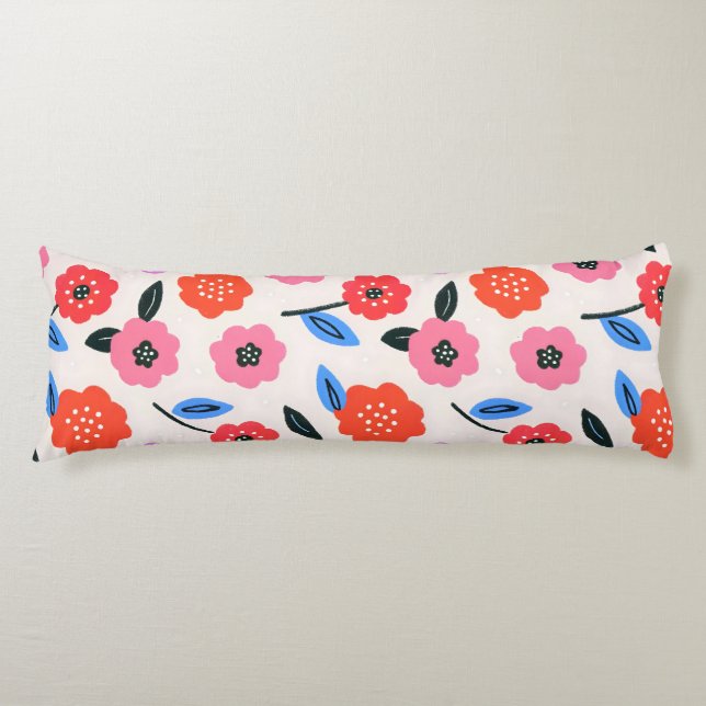 Han drawing flowers pattern body cushion (Front)