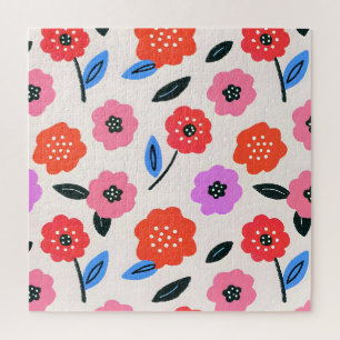 Han drawing flowers pattern jigsaw puzzle