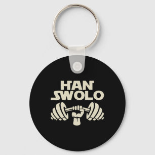 Han Swolo Gym Weightlifting  Key Ring