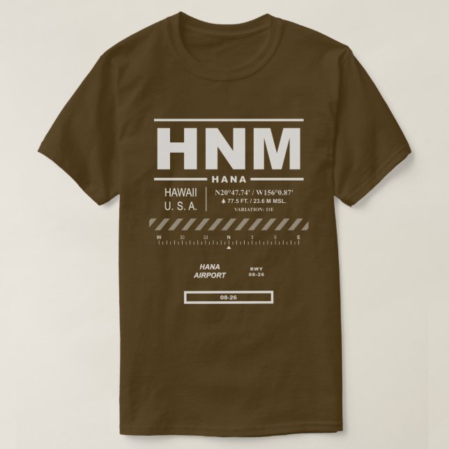 Hana Airport HNM T-Shirt (Design Front)