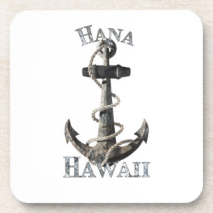 Hana Hawaii Vacation Nautical Anchor Sailing Coaster