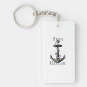 Hana Hawaii Vacation Nautical Anchor Sailing Key Ring
