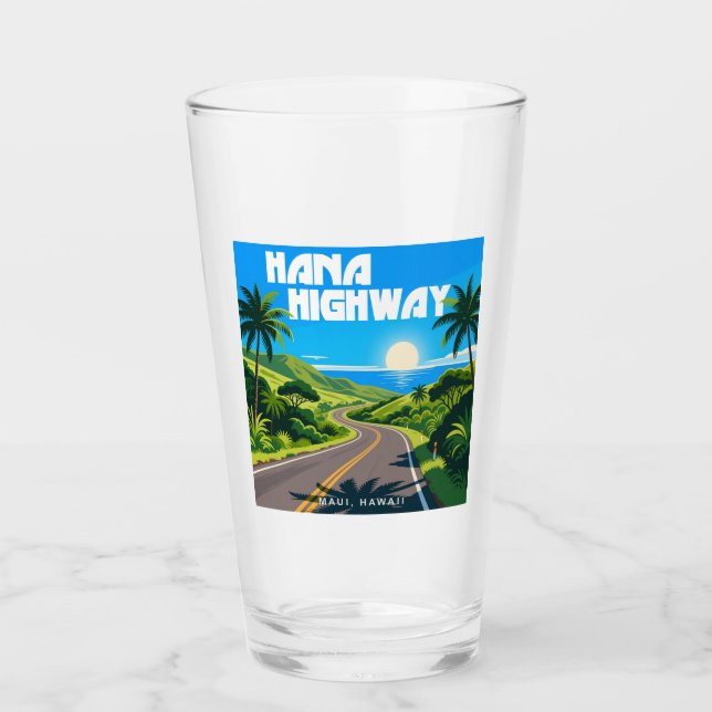 Hana Highway Maui Hawaii Landscape Glass (Front)