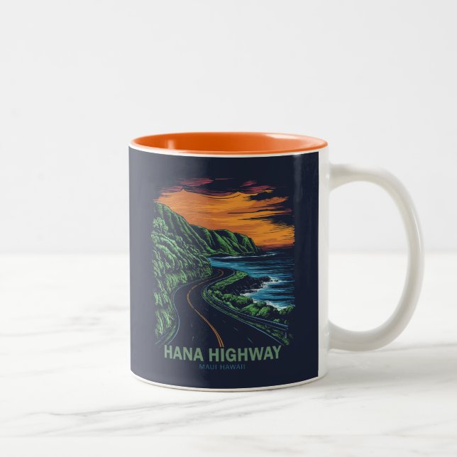 Hana Highway Maui Hawaii Vista Two-Tone Coffee Mug (Right)