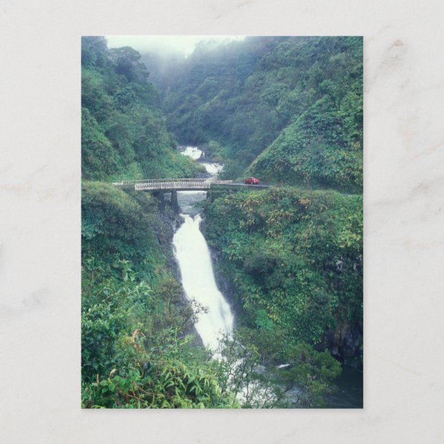 Hana Highway Waterfall Postcard (Front)