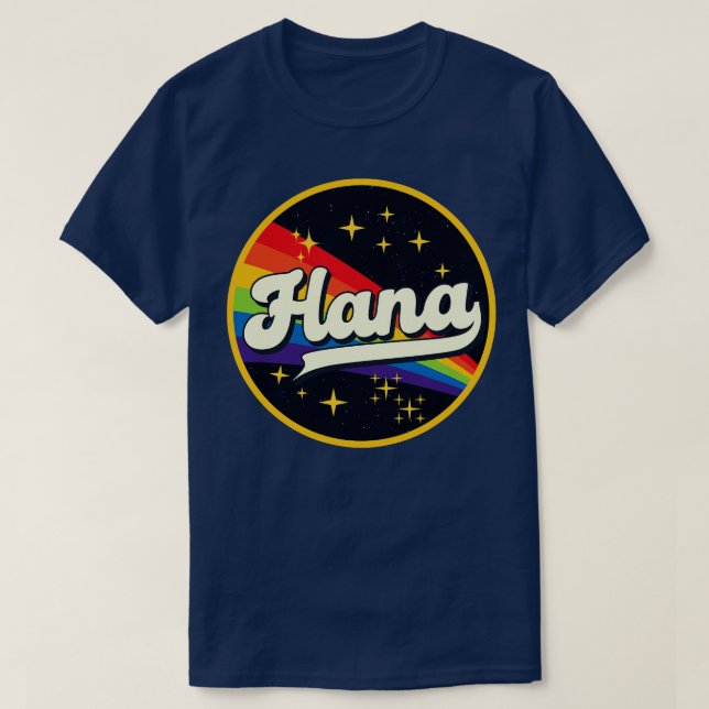 Hana Rainbow In Space Vintage Style T-Shirt (Design Front)