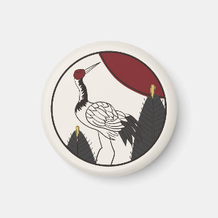 Hanafuda "Matsu-ni-tsuru" Magnet