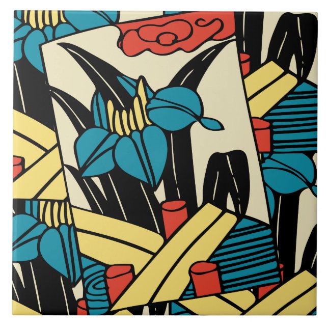 Hanafuda-May Ceramic Tile (Front)