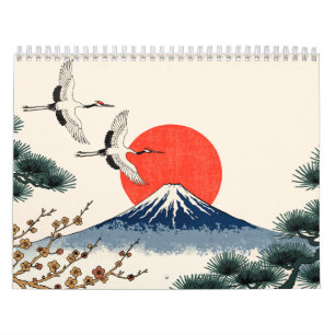 Hanafuda Twelve Months of Japan Woodblock Art Calendar