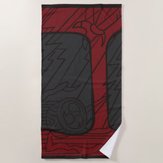 Hanafuda "Yanagi-ni-oninote" Beach Towel