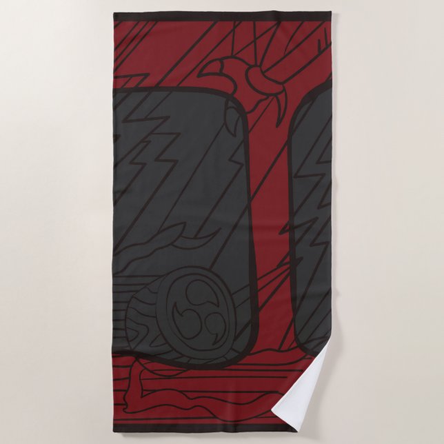 Hanafuda "Yanagi-ni-oninote" Beach Towel (Front)