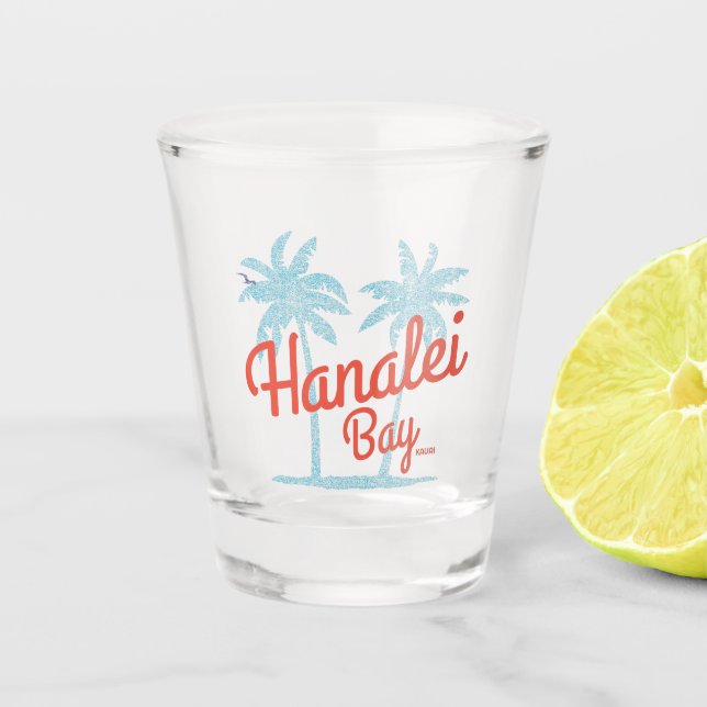 Hanalei Bay Hawaii Island of Kauai Souvenir Shot Glass (Front)