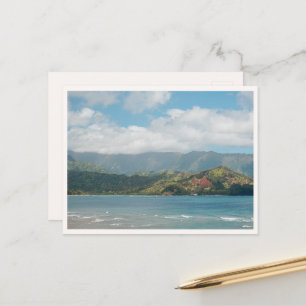 Hanalei Bay Hawaii Princeville View Blank Postcard
