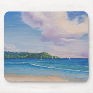 Hanalei Bay Hawaiian Islands Painting Mouse Pad