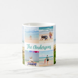 Hanalei Bay Kauai Beach & Boats 4 Photo Travel Coffee Mug