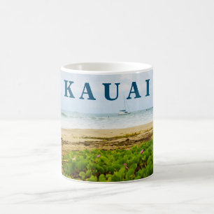Hanalei Bay Kauai Hawaii Beach & Boats Coffee Mug